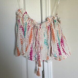 Tie-Dye Summer Strapless Top